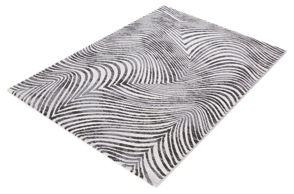 Moderní kusový koberec Ragolle Argentum 63738 7696 Abstraktní šedý Rozměr: 80x150 cm