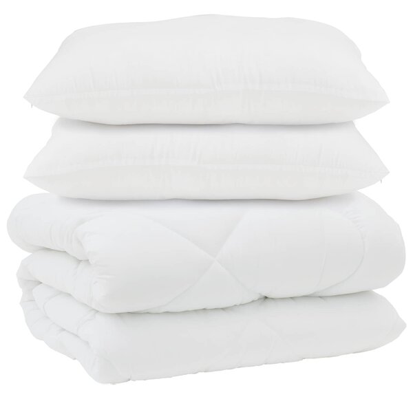 Duvet s polštáři s polštářem 3 pcs Bílá Mikrovlákno a peří
