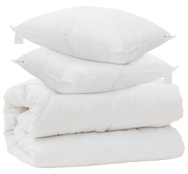 Duvet s polštáři s polštářem 3 pcs Bílá Mikrovlákno