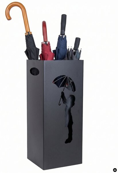 Kovový stojan na deštníky Rain2, 60x20 cm