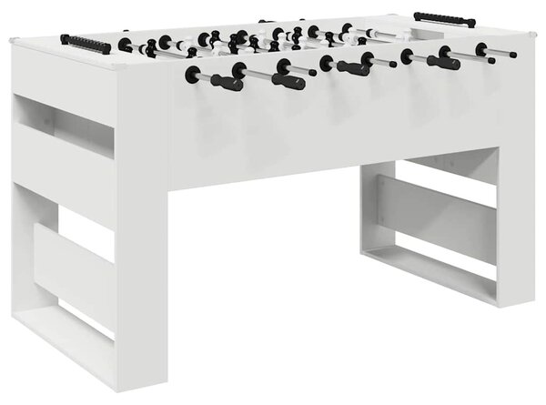 Stolní fotbálek Bílý 146,5 x 74 x 85 cm kompozitní dřevo