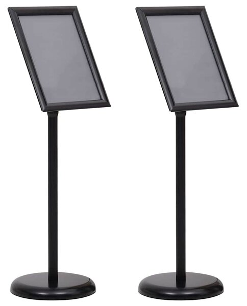 Stojany na plakáty 2 pcs Černá 32.7 x 24 x 108 cm Hliník