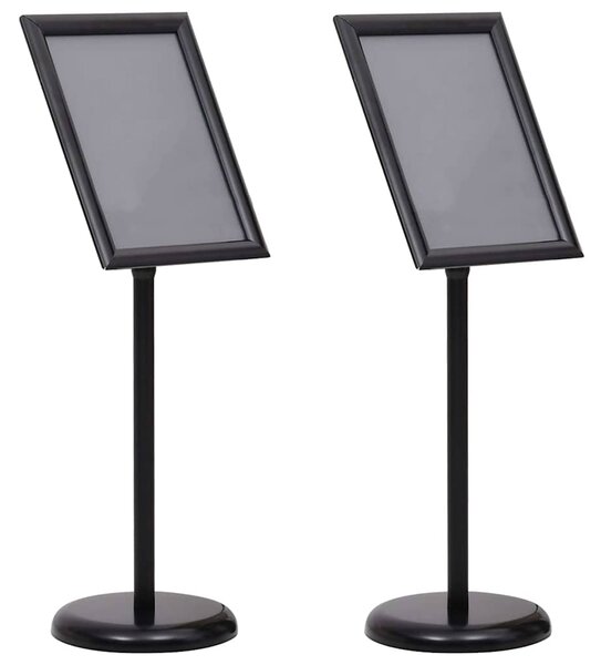 Stojany na plakáty 2 pcs Černá 45 x 32,7 x 108 cm Hliník