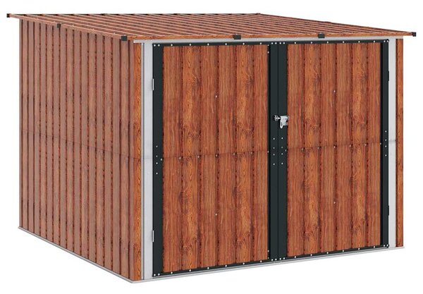 Kůlna na kolo 3 pcs Hnědá 216 x 207 x 158 cm Kov