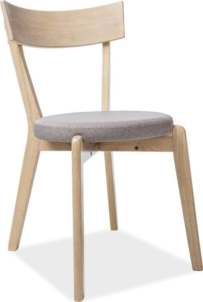 Casarredo Dřevěná jídelní židle NELSON šedá/dub medový