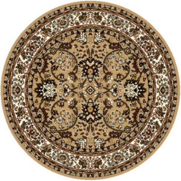 Alfa Carpets Kusový koberec TEHERAN T-117 beige kruh - 160x160 (průměr) kruh cm