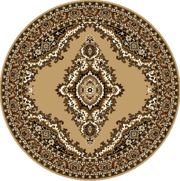 Alfa Carpets Kusový koberec TEHERAN T-102 beige kruh ROZMĚR: 160x160 (průměr) kruh