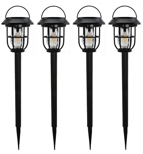 LEDsolar 3v1 venkovní lucerna se senzorem 4 ks, bezdrátové, iPRO, 1W, teplá barva