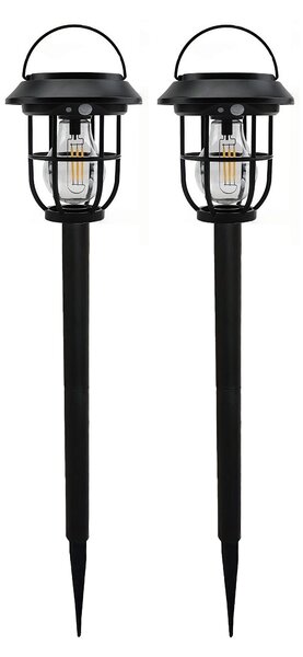 LEDsolar 3v1 venkovní lucerna se senzorem 2 ks, bezdrátové, iPRO, 1W, teplá barva