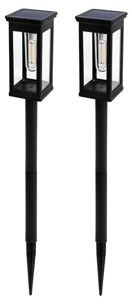 LEDsolar Tungsten hranaté na osvětlení cesty 2 ks, bezdrátové, iPRO, 1W, teplá barva
