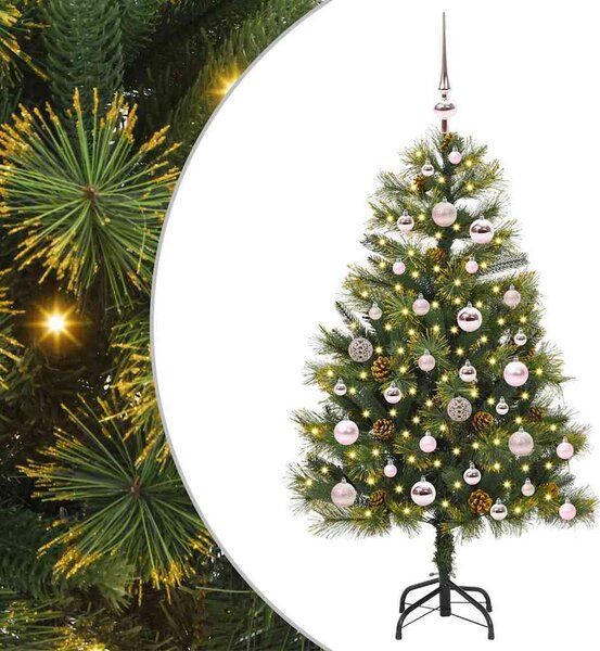 Umělý sklopný vánoční stromeček s kužely Zelená 120 cm 3395073