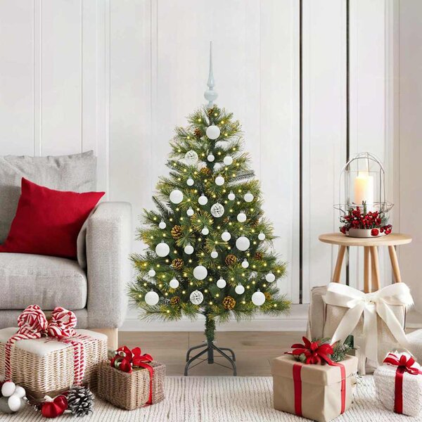 Umělý sklopný vánoční stromeček s kužely Zelená 120 cm 3395074