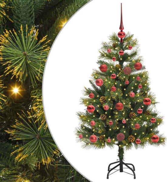 Umělý sklopný vánoční stromeček s kužely Zelená 120 cm 3395071