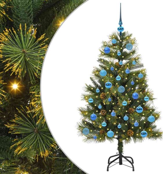 Umělý sklopný vánoční stromeček s kužely Zelená 150 cm 3395087