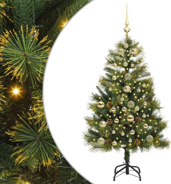 Umělý sklopný vánoční stromeček s kužely Zelená 150 cm 3395084