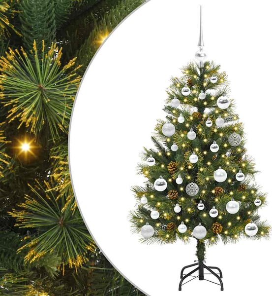 Umělý sklopný vánoční stromeček s kužely Zelená 150 cm 3395085