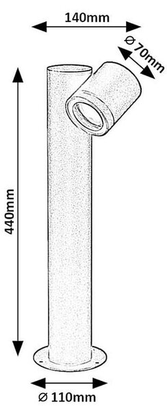 Rabalux Enol venkovní stojací lampa 1x35 W černá 77112