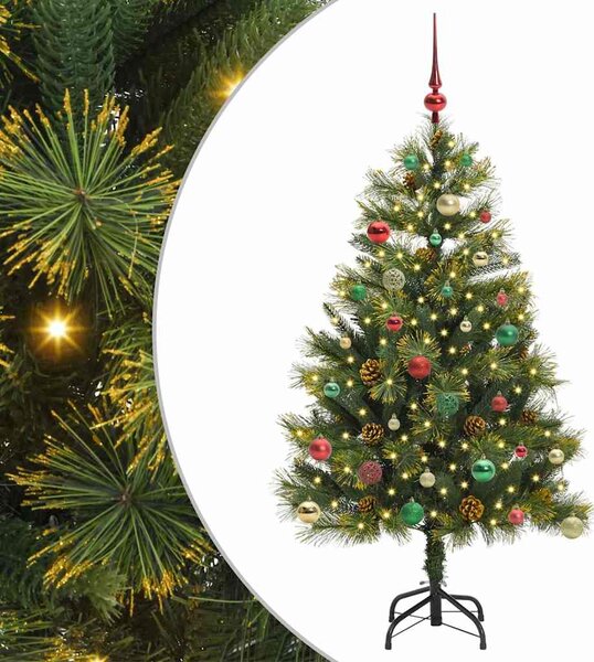Umělý sklopný vánoční stromeček s kužely Zelená 150 cm 3395088