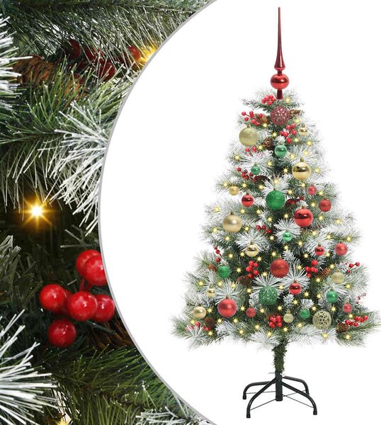 Umělý vánoční stromeček Zelená a bílá 120 cm PVC, kov a plast 3395169