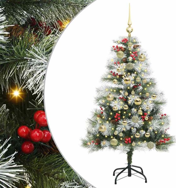 Umělý vánoční stromeček Zelená a bílá 120 cm PVC, kov a plast 3395165
