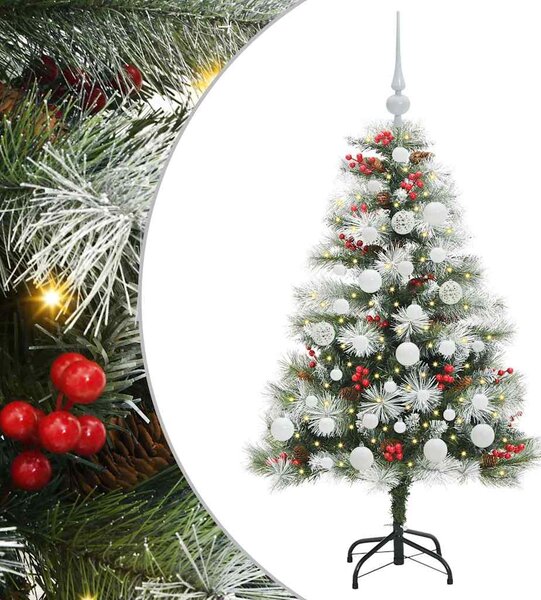 Umělý vánoční stromeček Zelená a bílá 120 cm PVC, kov a plast 3395164