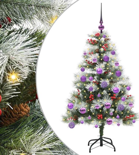 Umělý vánoční stromeček Zelená a bílá 120 cm PVC, kov a plast 3395167