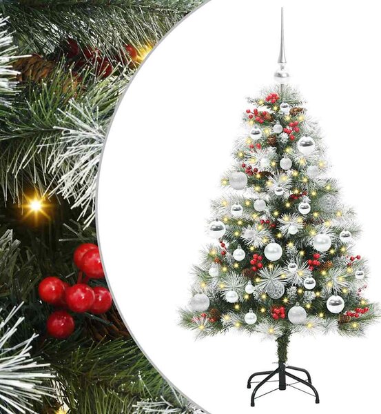 Umělý vánoční stromeček Zelená a bílá 120 cm PVC, kov a plast 3395166