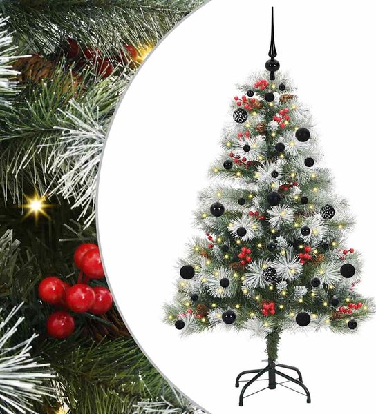 Umělý vánoční stromeček Zelená a bílá 150 cm PVC, kov a plast 3395171