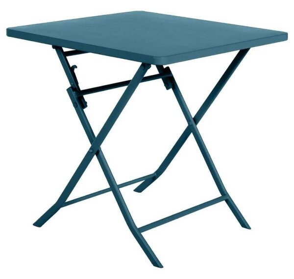 Hesperide skládací kovový zahradní stůl Greensboro 70x70x71cm modrý