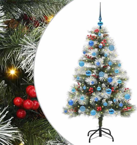 Umělý vánoční stromeček Zelená a bílá 150 cm PVC, kov a plast 3395177