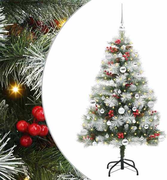 Umělý vánoční stromeček Zelená a bílá 150 cm PVC, kov a plast 3395175