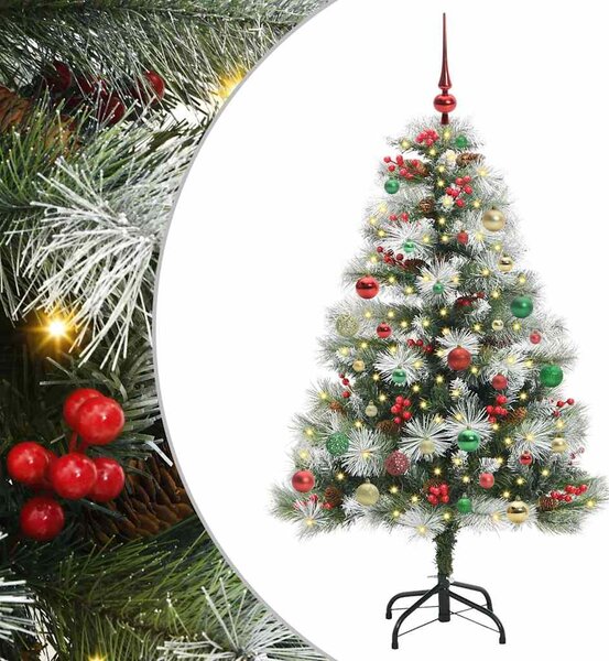 Umělý vánoční stromeček Zelená a bílá 150 cm PVC, kov a plast 3395178