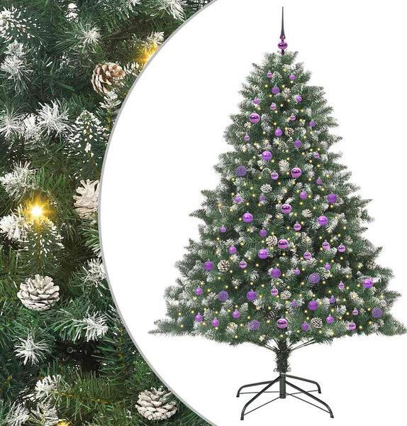 Umělý vánoční stromeček Zelená 210 cm PVC, plast a ocel 3395251