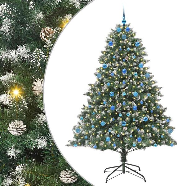Umělý vánoční stromeček Zelená 210 cm PVC, plast a ocel 3395252
