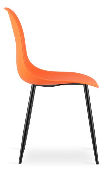 Set tří jídelních židlí WAT oranžový - černé nohy (3 ks)