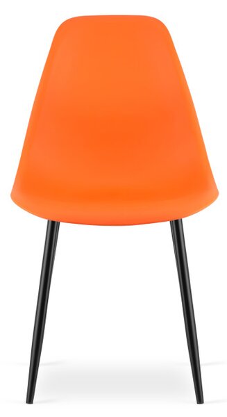 Set tří jídelních židlí WAT oranžový - černé nohy (3 ks)