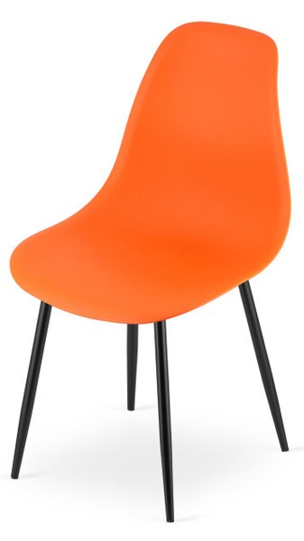 Set tří jídelních židlí WAT oranžový - černé nohy (3 ks)