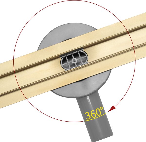 Odtokový žlab Rea Neo Slim Mirror Pro 50 - zlatý