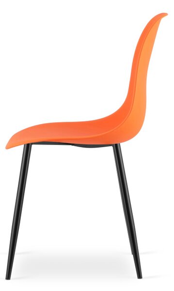 Set tří jídelních židlí WAT oranžový - černé nohy (3 ks)
