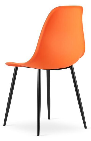 Set tří jídelních židlí WAT oranžový - černé nohy (3 ks)