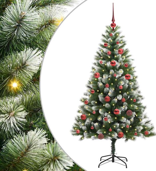 Umělý vánoční stromeček s umělým sněhem 150 LED Teplá bílá 3395433