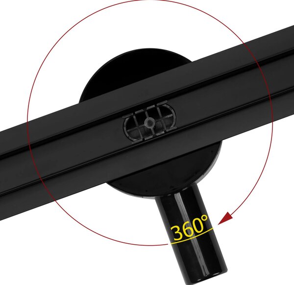 Odtokový žlab NEO Slim Pro - černý 60