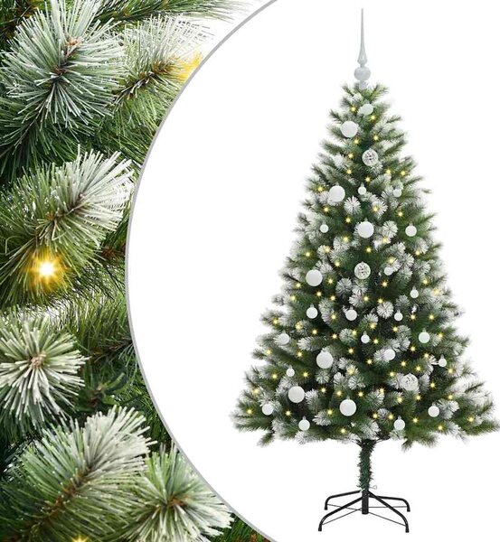 Umělý vánoční stromeček s umělým sněhem 150 LED Teplá bílá 3395436