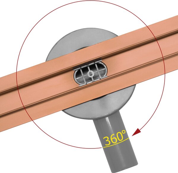 Odtokový žlab NEO Slim Pro brushed copper 60