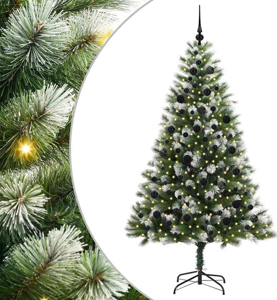 Umělý vánoční stromeček s umělým sněhem 300 LED Teplá bílá 3395452