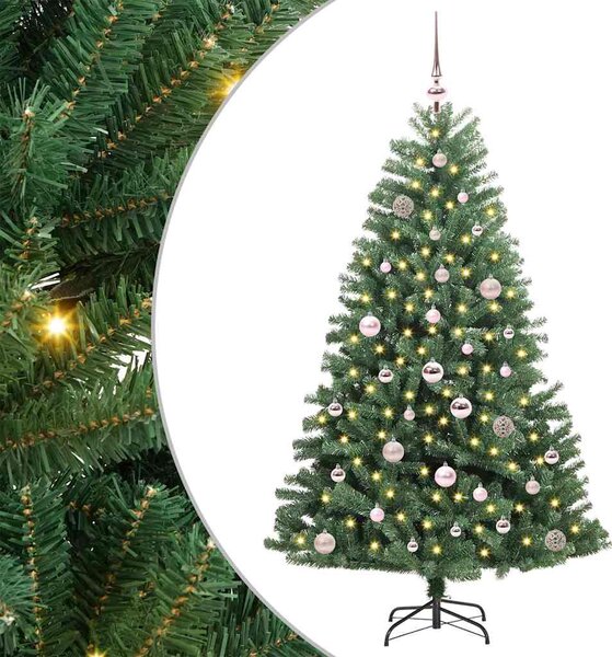 Umělý Skládací Vánoční Strom Zelená 150 cm PVC a kov 3395480