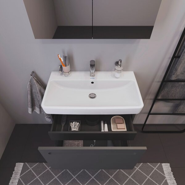 Duravit No. 1 skříňka 74x42.6x47.8 cm pod umyvadlo závěsná grafitová N14383049490000