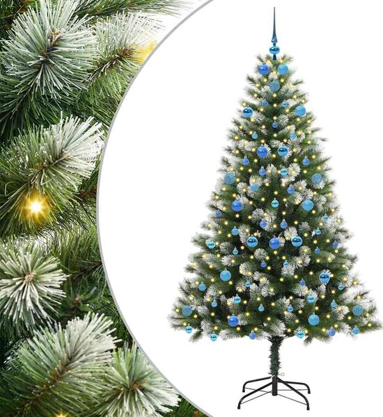 Umělý vánoční stromeček s umělým sněhem 300 LED Teplá bílá 3395458
