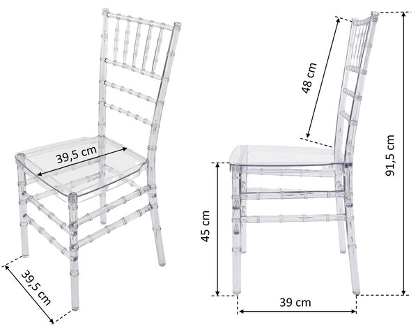 TENTino Židle CHIAVARI ECONOMY TRANSPARENT