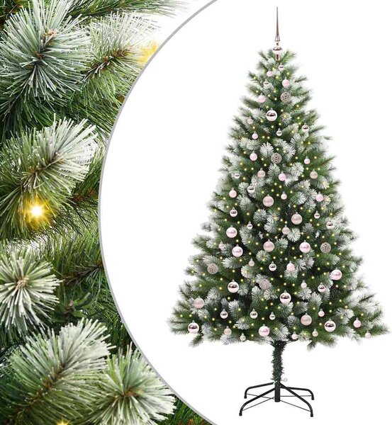 Umělý vánoční stromeček s umělým sněhem 300 LED Teplá bílá 3395453